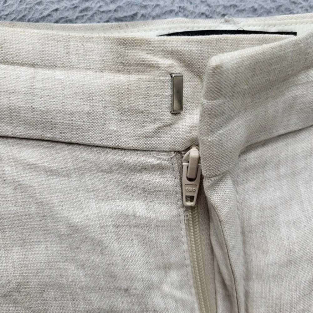 Banana Republic Women Pants 0 Beige Linen Dress Pants‎ Button 28